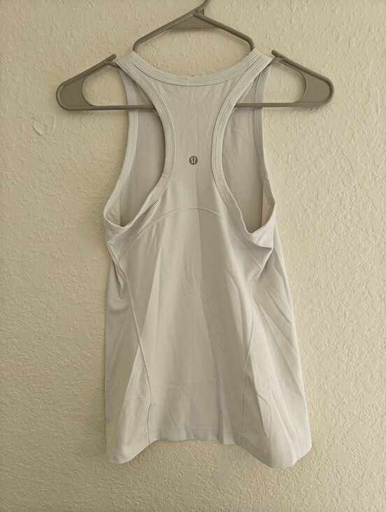 lululemon athletica Tops - Lululemon Align Waist Length Racerback Tank Top White Women's Size 6